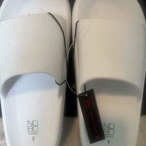 Nobo White Slides New Size 9